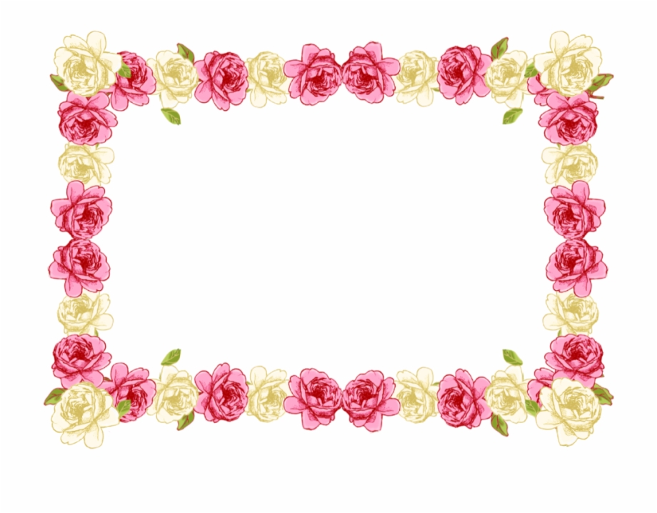Pink Floral Border Png Image With Transparent Background - Background Flower  Border Png - 920x718 Wallpaper 