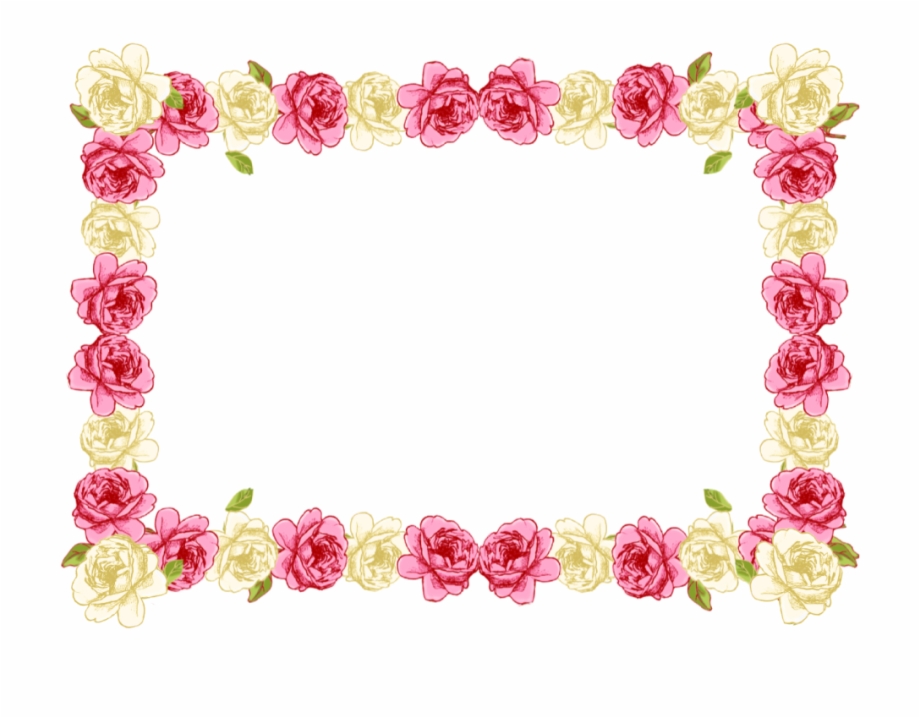 Pink Floral Border Png Image With Transparent Background - Background Flower Border Png - HD Wallpaper 