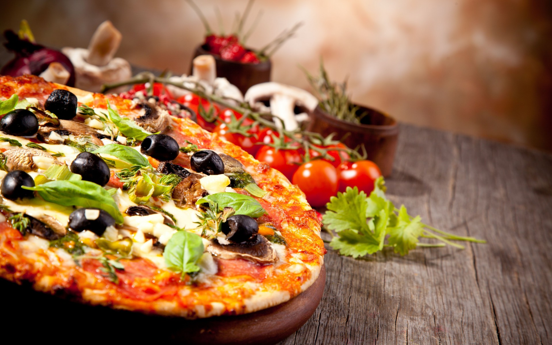 High Resolution 1080p Pizza Background - HD Wallpaper 