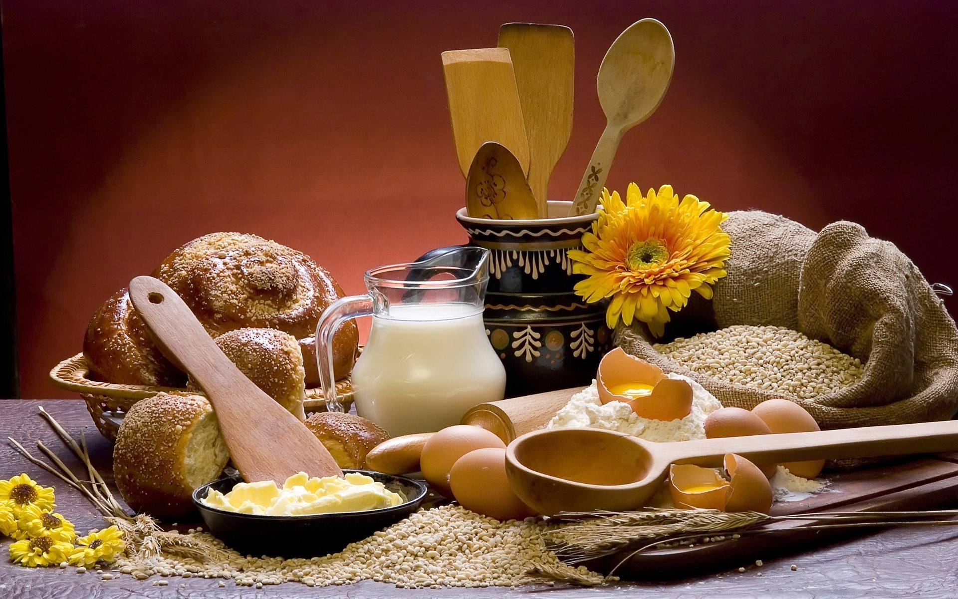 Animals Food Health Breakfast Healthy Bread Table Traditional - Ingredientes Fondos - HD Wallpaper 