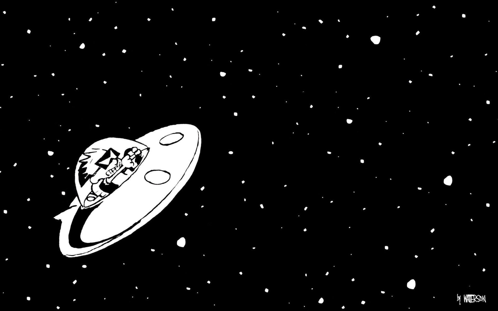 Calvin And Hobbes Spaceman Spiff - HD Wallpaper 