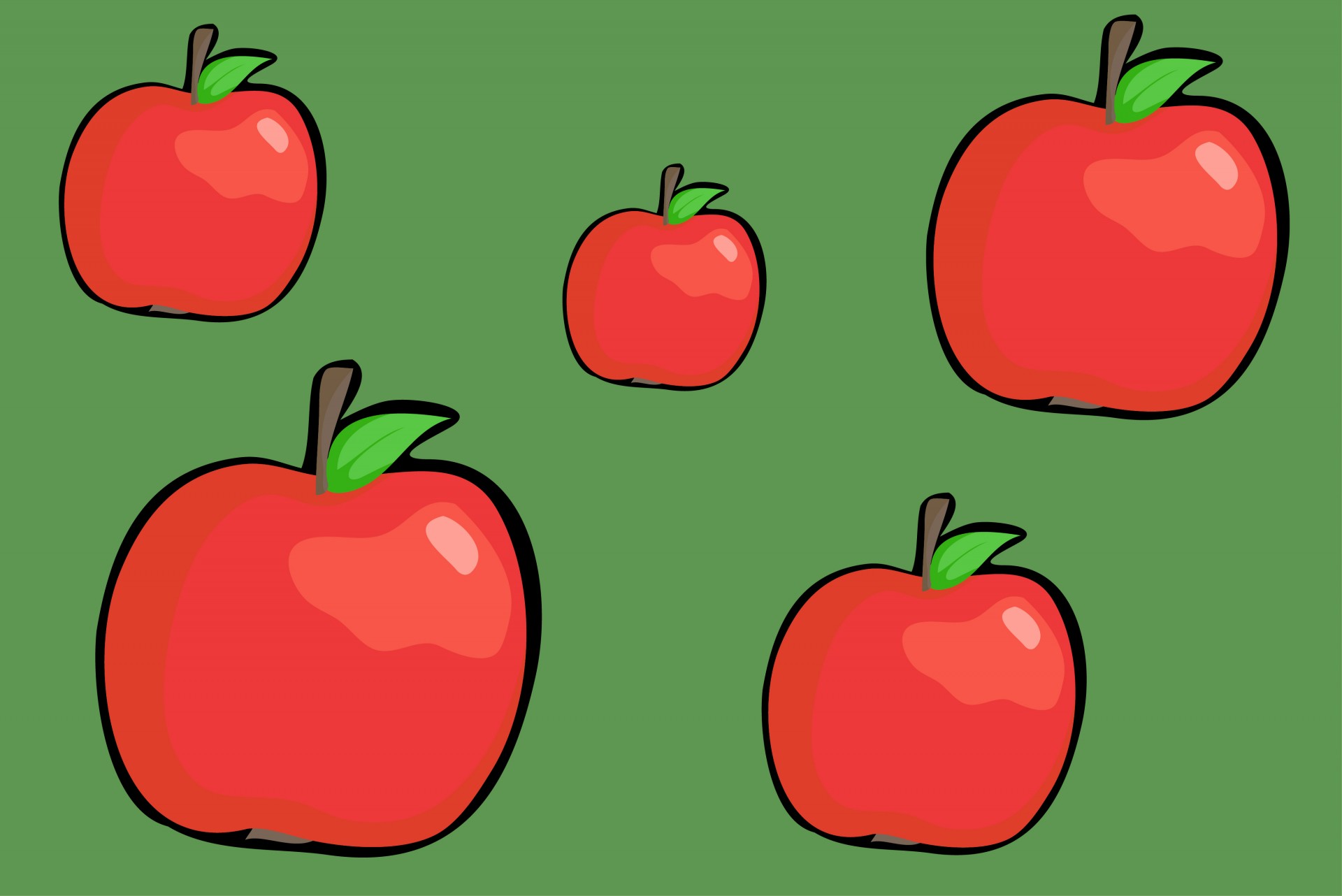 Clipart Clip art Illustration Free Photo - Red Apple Wallpaper Cartoon - HD Wallpaper 