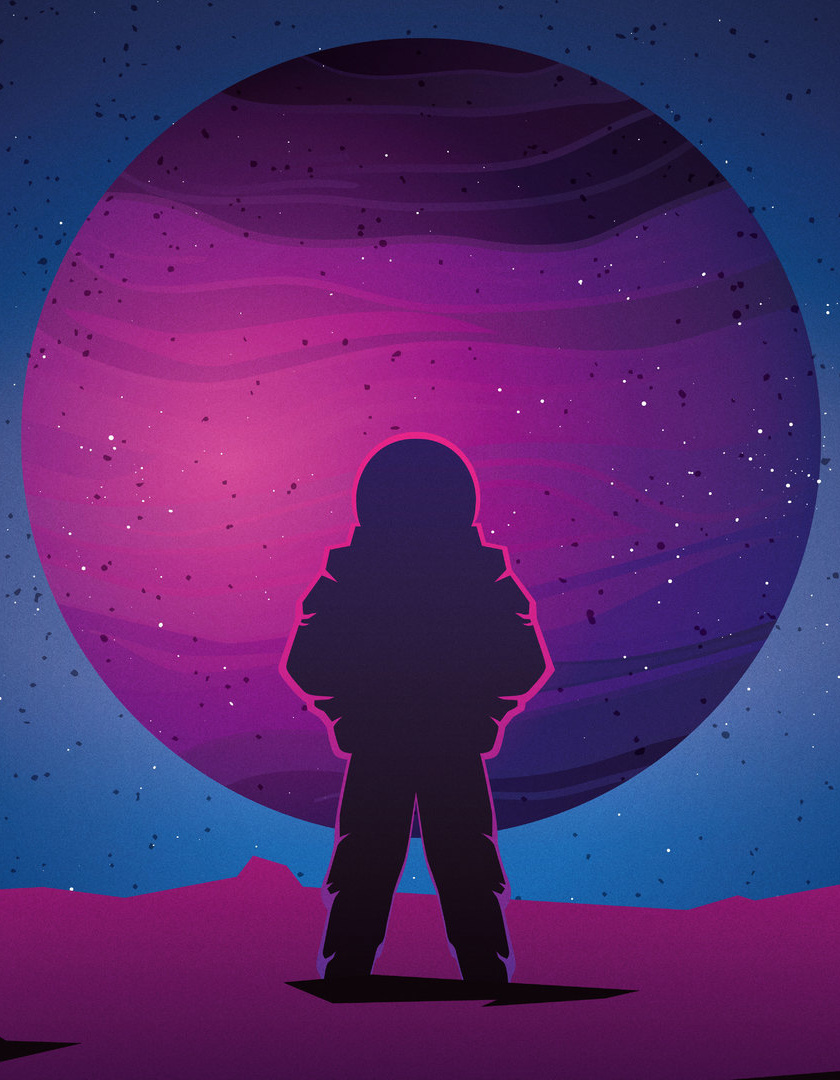 Hd Astronaut Wallpaper Vaporwave - HD Wallpaper 