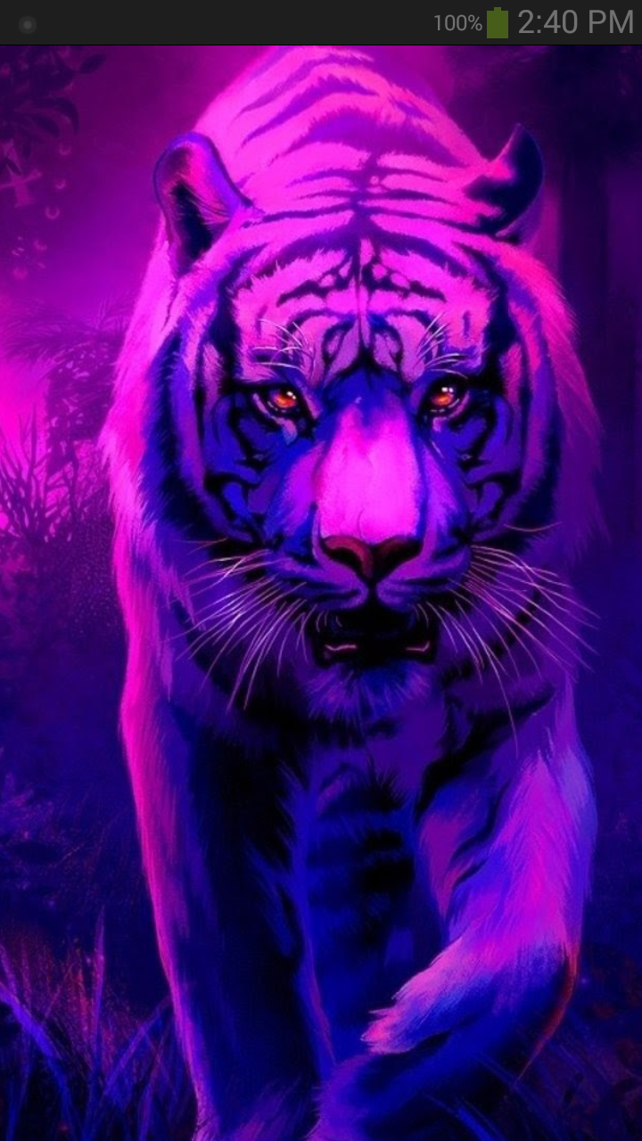 Purple Tiger - 720x1280 Wallpaper - teahub.io
