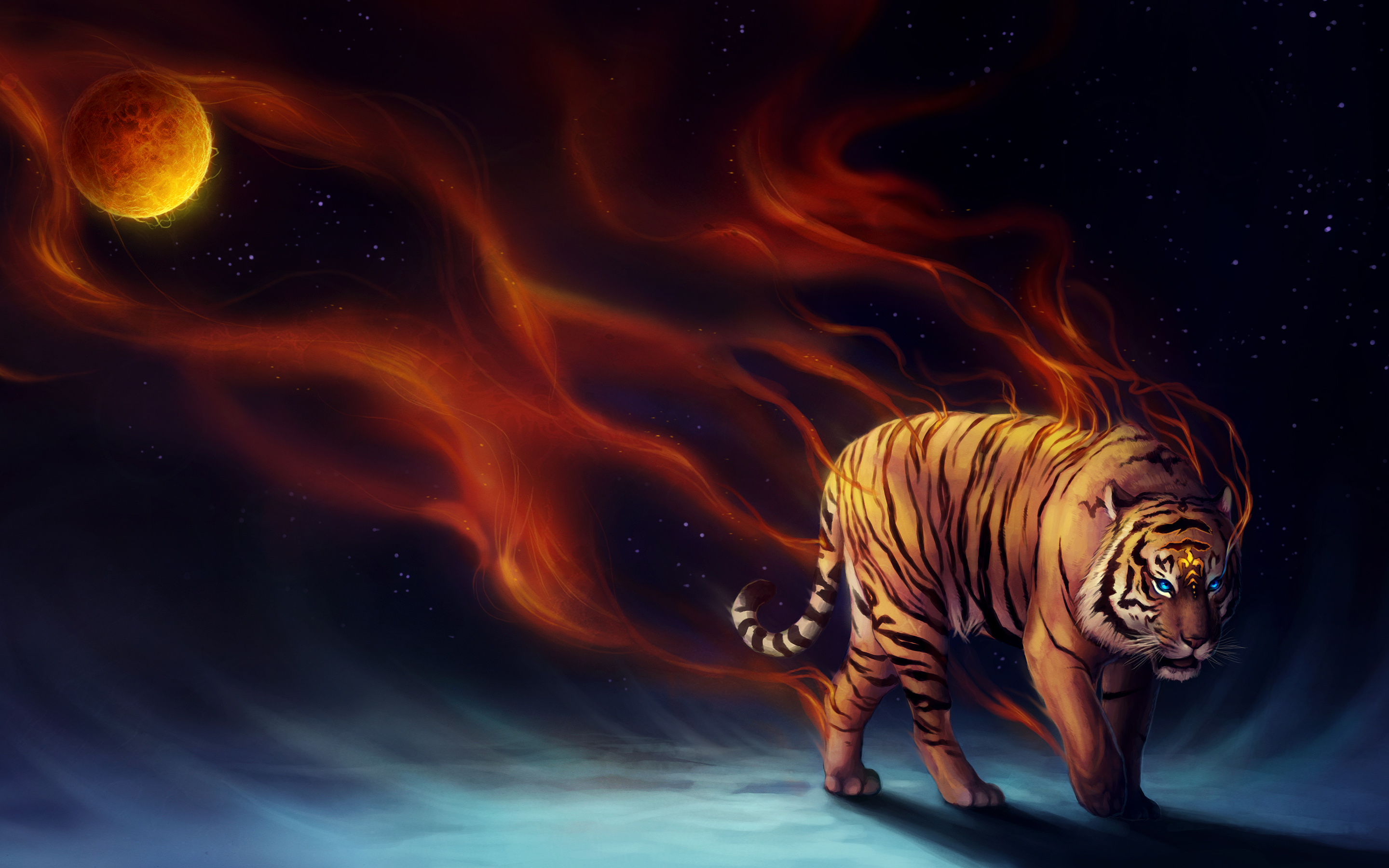 Fantasy Tiger Wallpaper - HD Wallpaper 