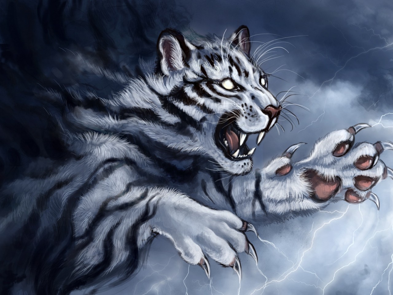 Tiger Artwork Wallpaper 1080p - HD Wallpaper 