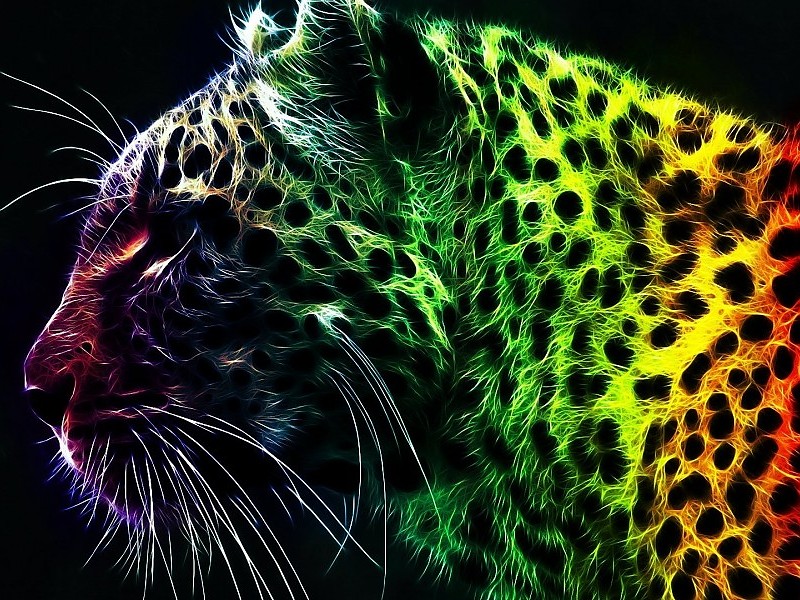 Abstract Tiger Hd Desktop Wallpaper - Abstract Leopard Art - HD Wallpaper 