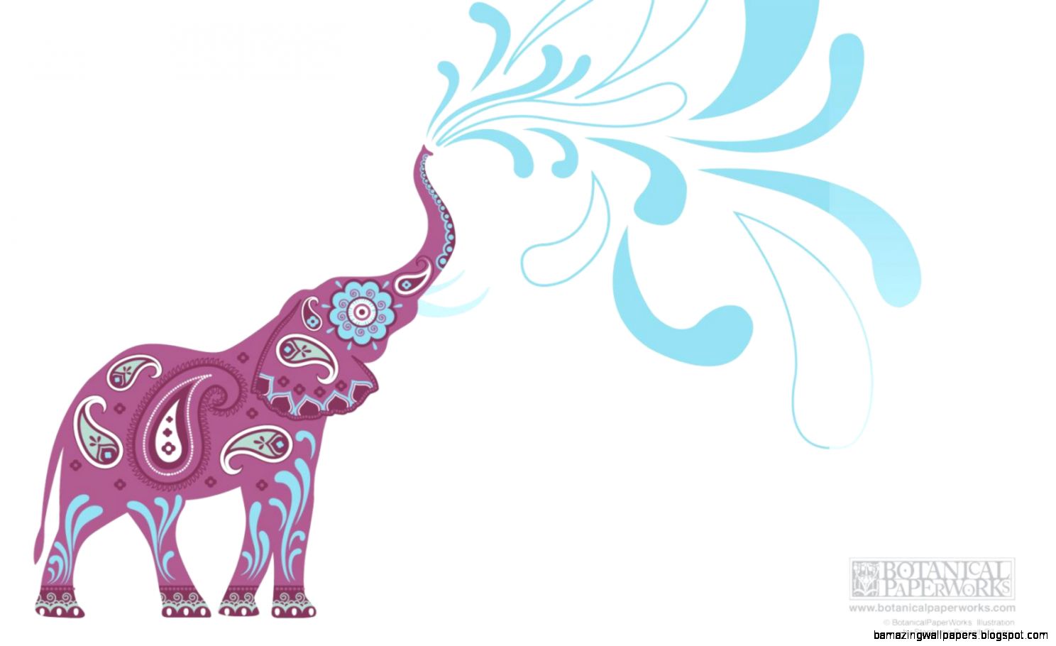 Elephant Free Desktop Background Blog Botanical Paperworks - Elephant Cartoon Desktop - HD Wallpaper 