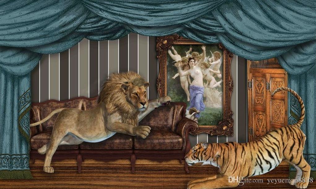 Lion And Tiger - HD Wallpaper 