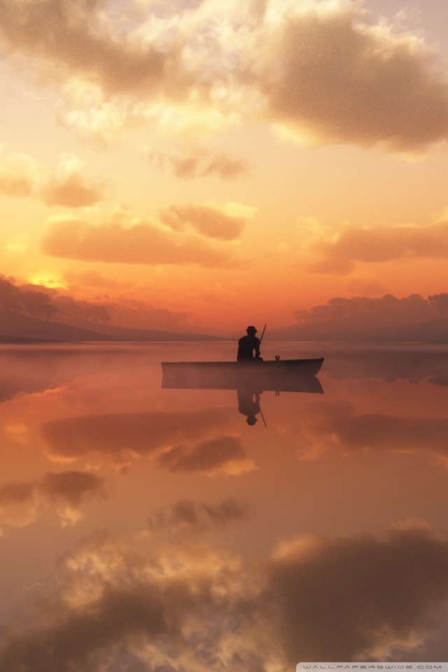 Fishing Lake Background - HD Wallpaper 