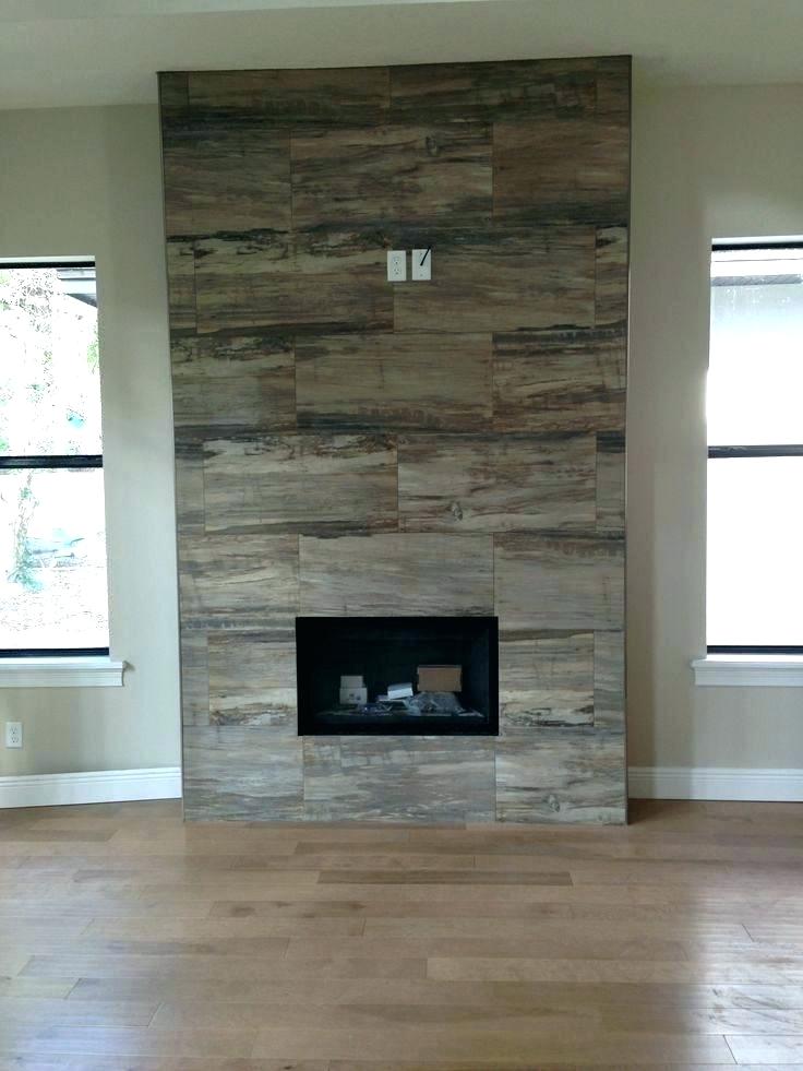 Tiling Fireplace Tiling A Fireplace Best Tile Ound - Wall Tile Fireplace Surround - HD Wallpaper 