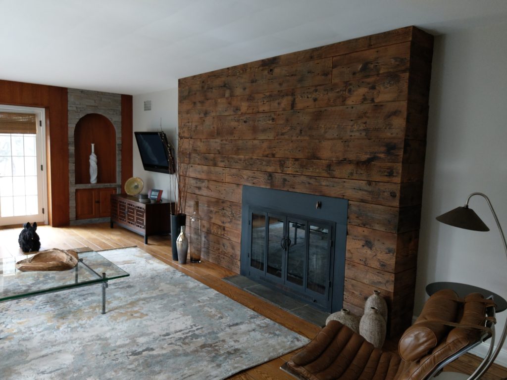 Download Reclaimed Wood Feature Wall - Wooden Feature Wall With