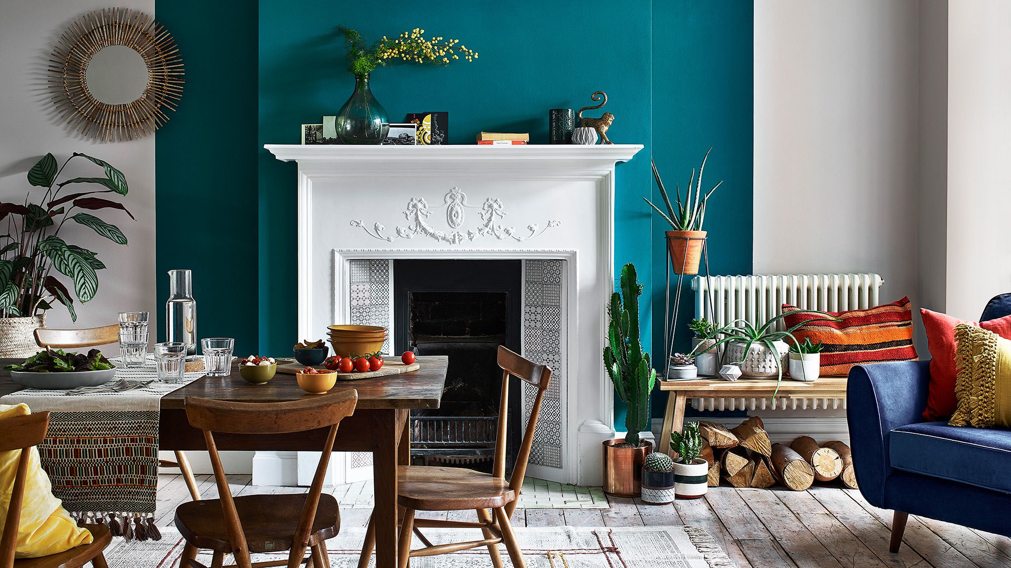 Chimney Breast Colour Ideas - HD Wallpaper 