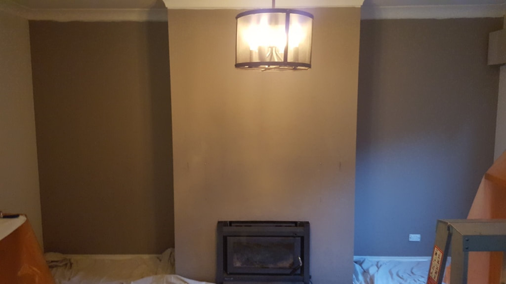 Wallpaper Fireplace Feature Wall - HD Wallpaper 