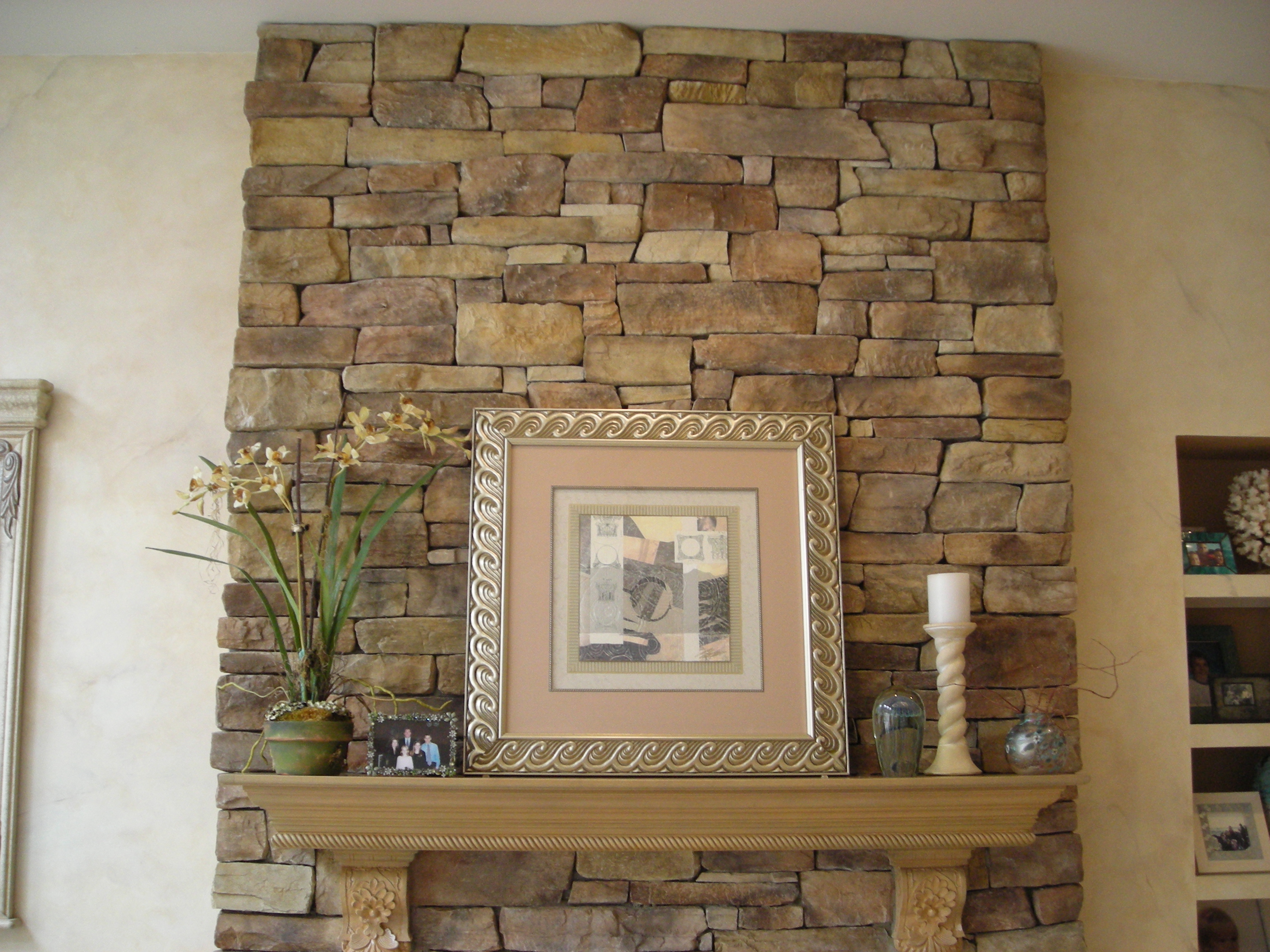 Peel And Stick Stone Tile For Fireplace - HD Wallpaper 