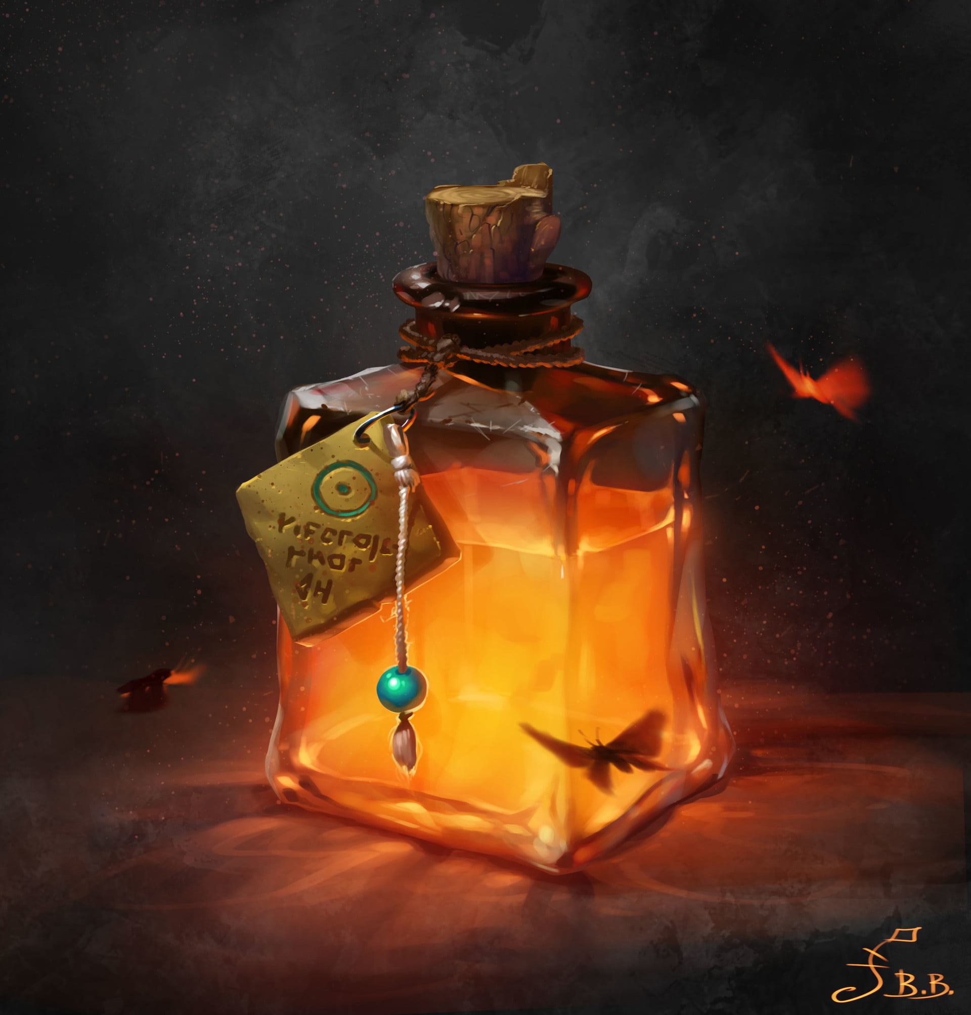 Potion Bottle Art - HD Wallpaper 