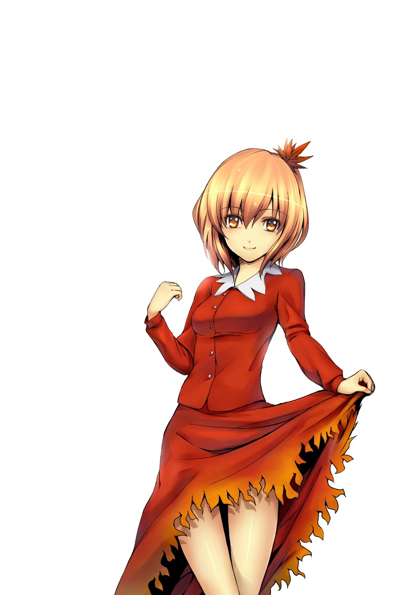 Wallpaper Anime, Girl, Blonde, Dress, Fire, Passion - Girl Anime In Fire Backround - HD Wallpaper 
