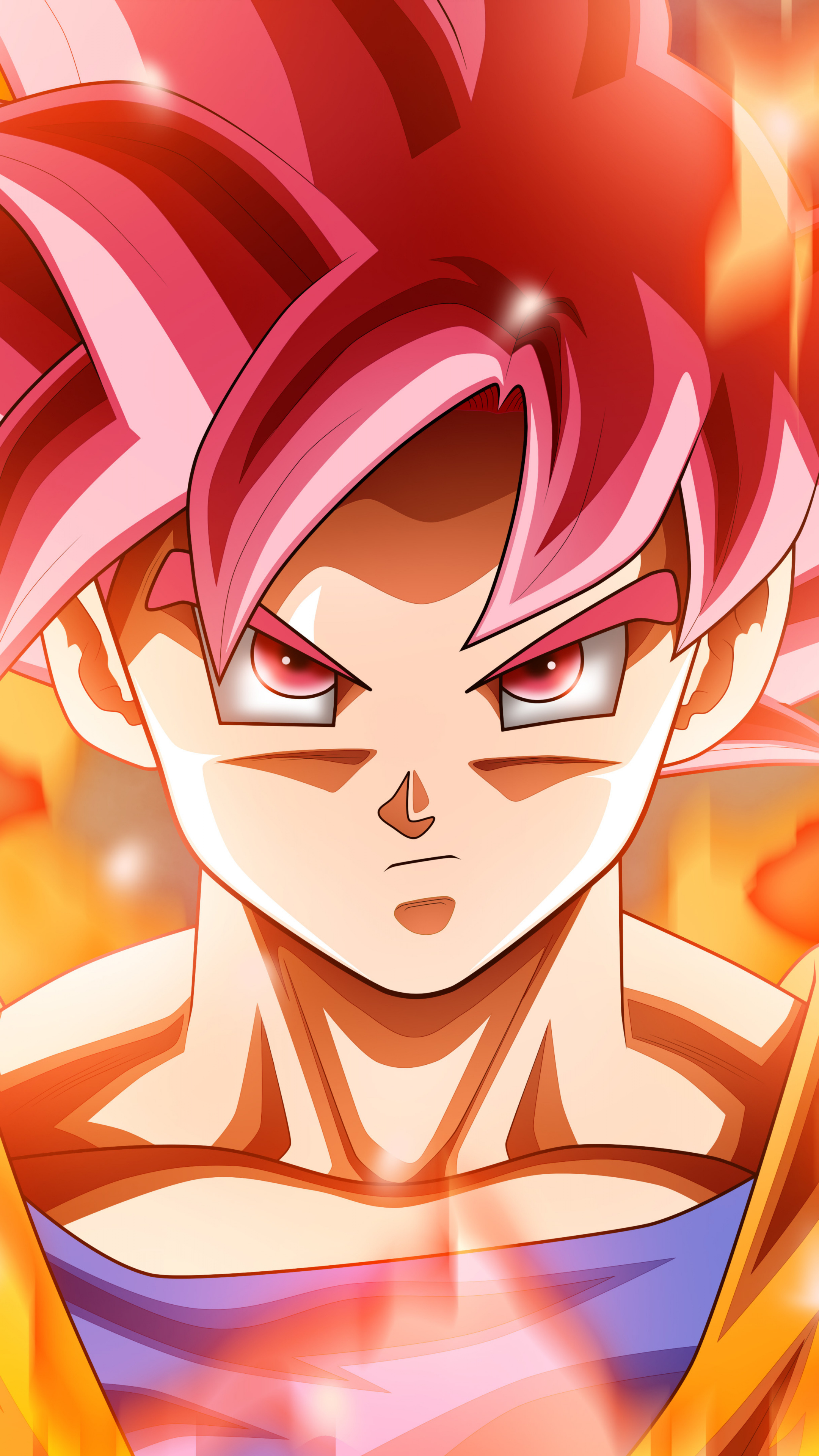 Goku, Fire, Dragon Ball Super, Anime, Wallpaper - Super Saiyan God Goku Wallpaper Phone - HD Wallpaper 
