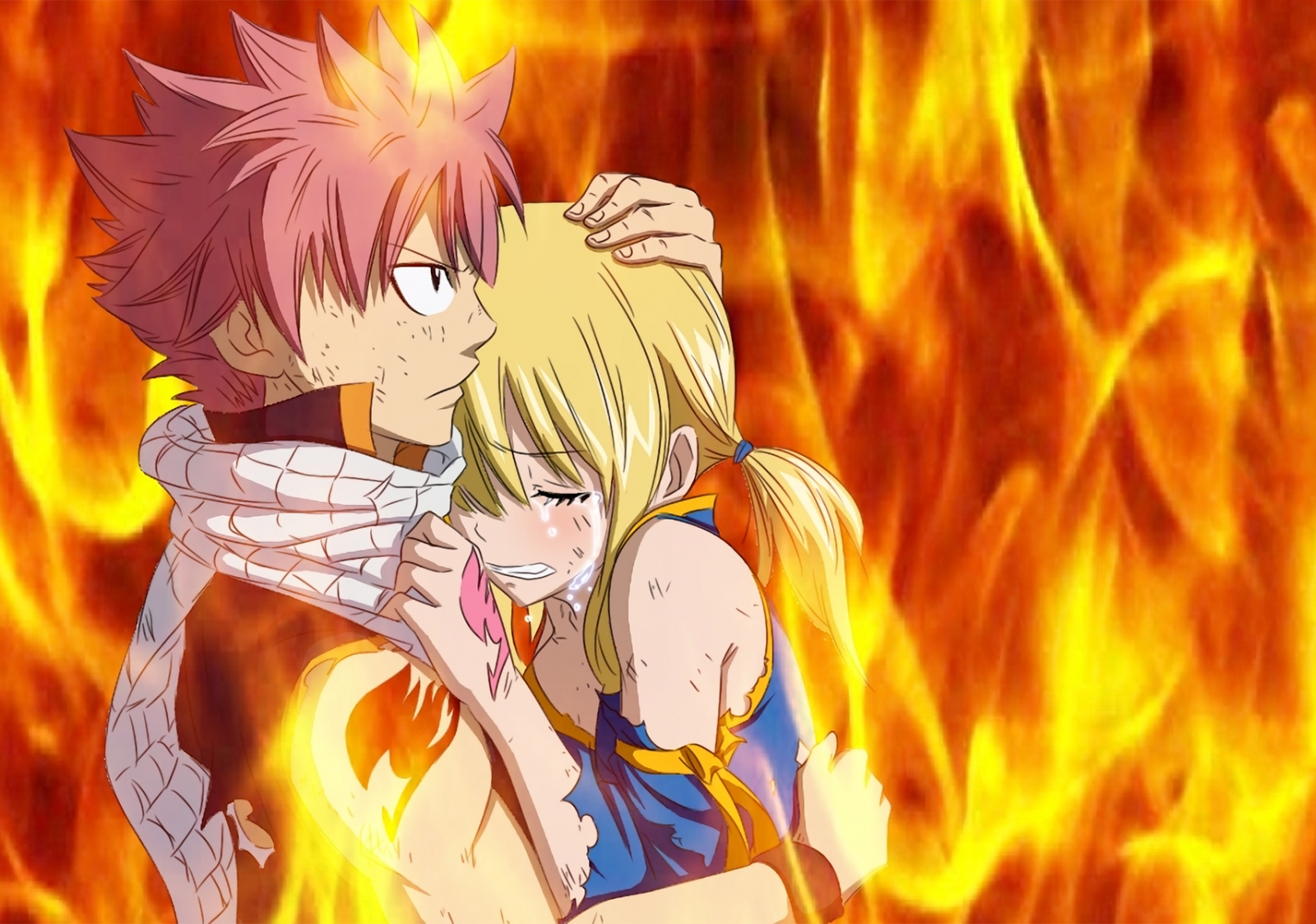 Lucy Heartfilia, Tears, Crying, Natsu Dragneel, Fairy - HD Wallpaper 