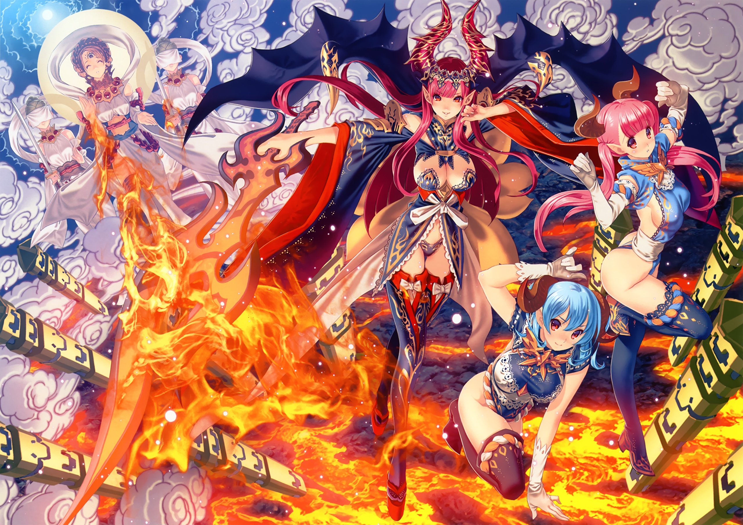 Fire Horns Anime - HD Wallpaper 