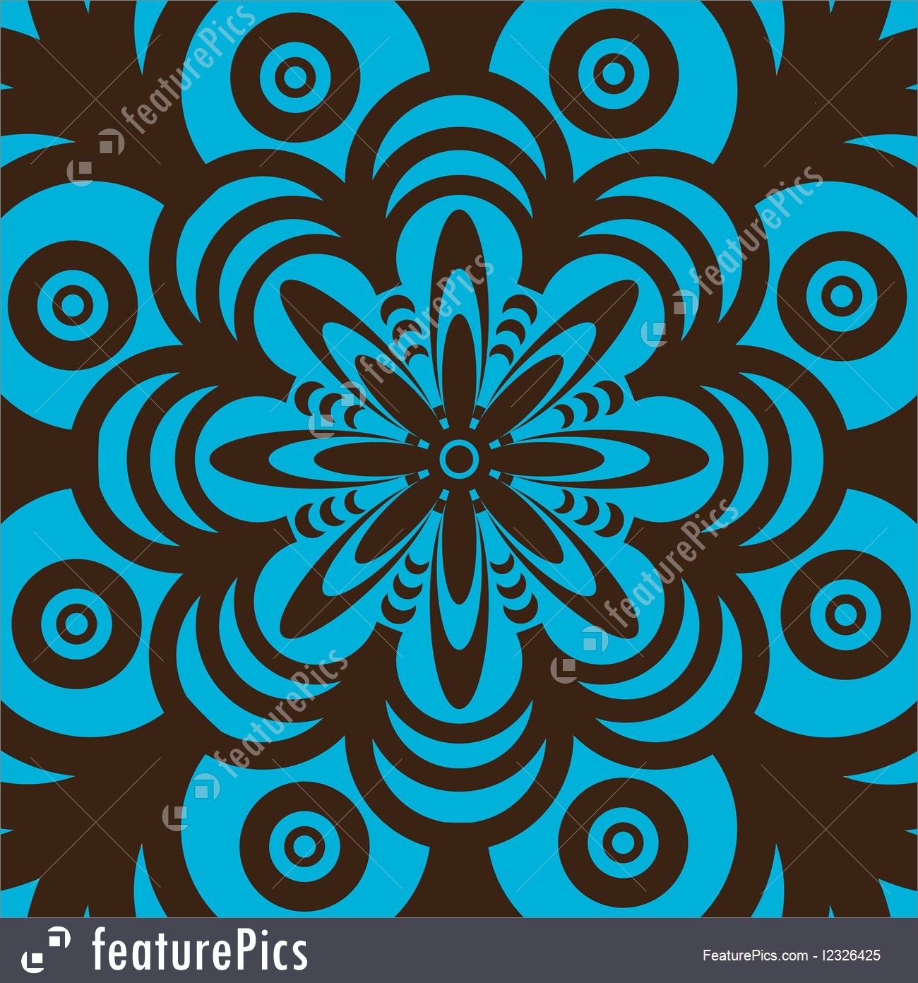 Blue And Brown Abstract Seamless Wallpaper Design In - Brown - HD Wallpaper 