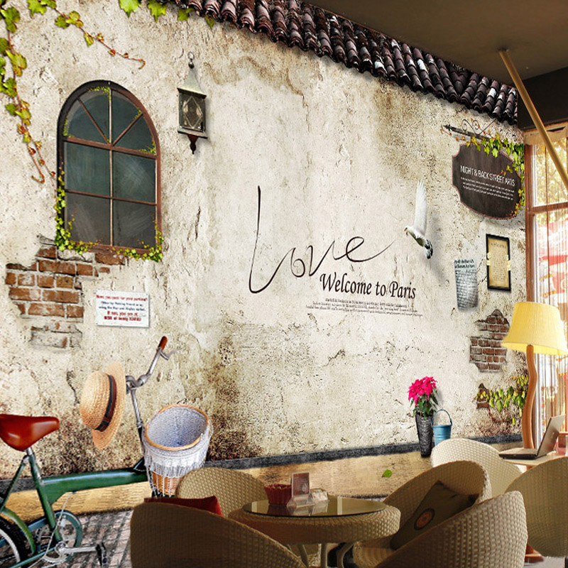 Vintage Style Paris Coffee Shop - HD Wallpaper 