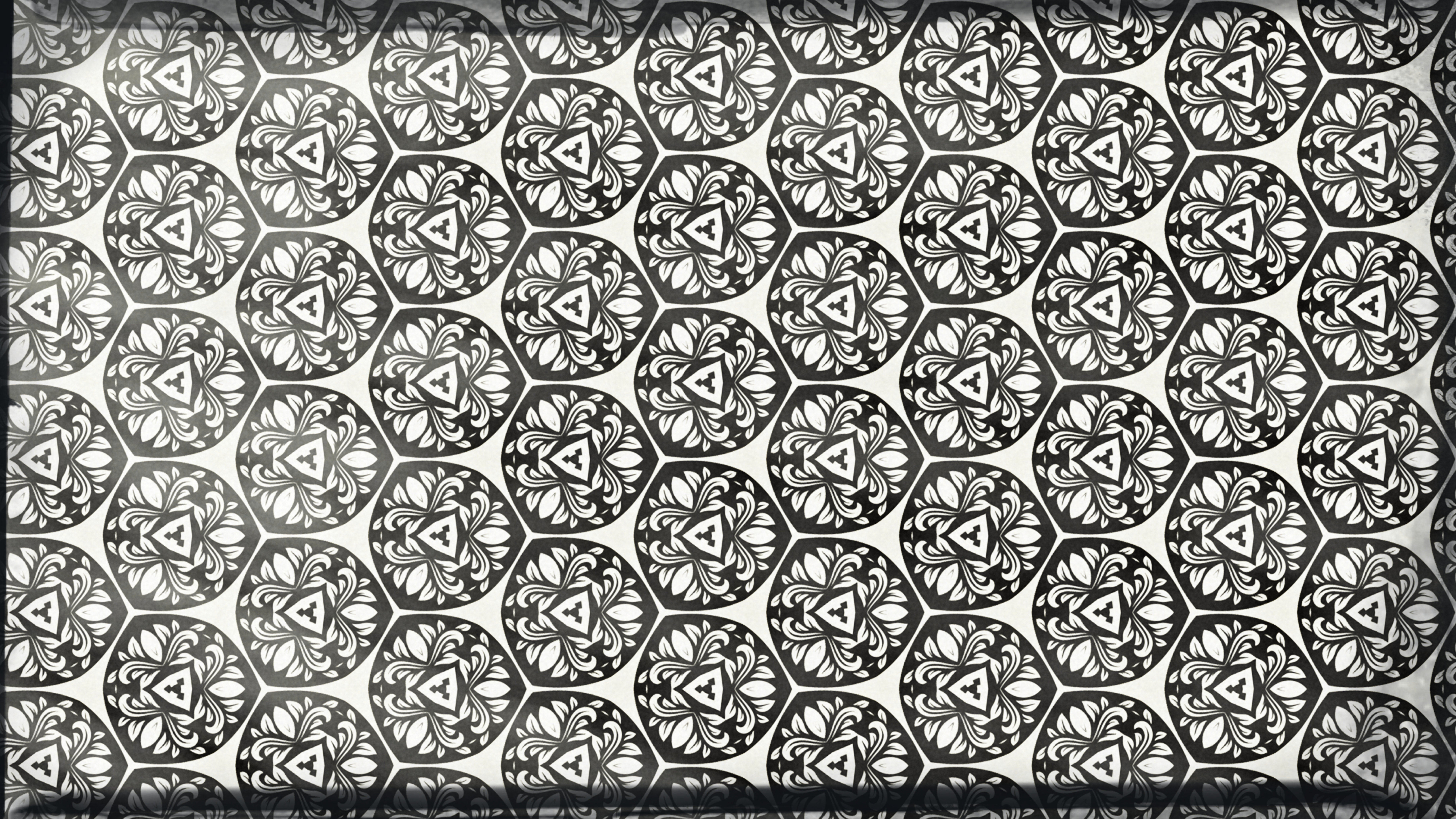 Black And White Vintage Ornament Wallpaper Pattern - Design - HD Wallpaper 