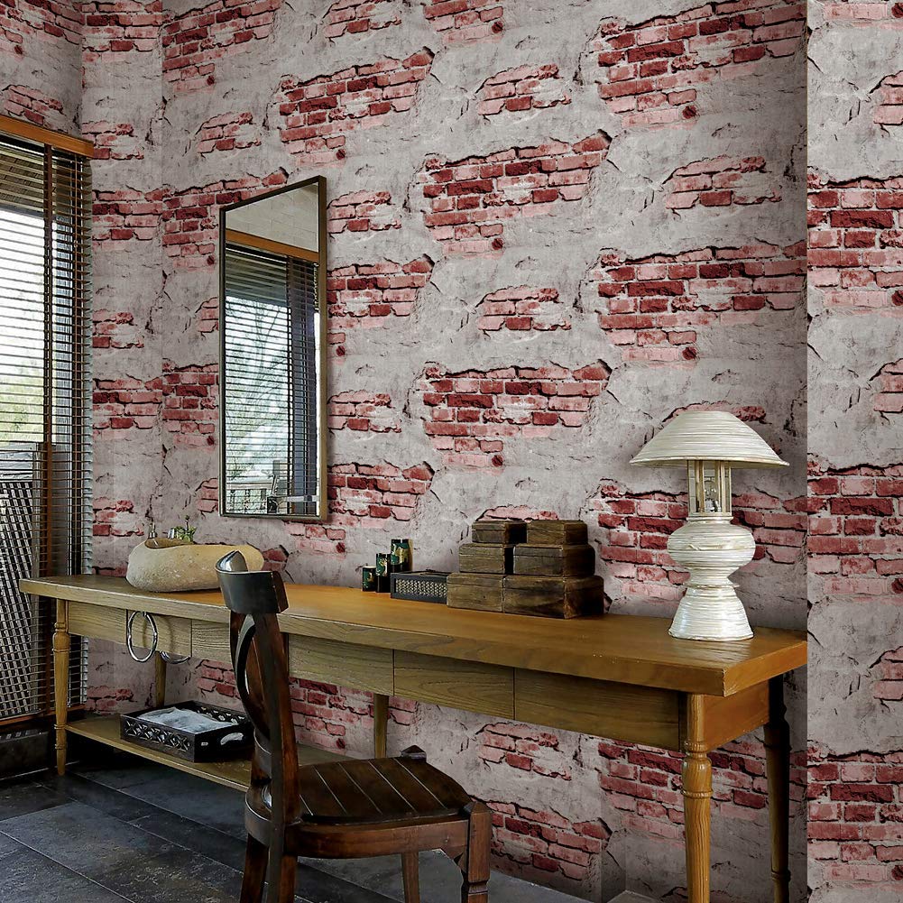 Fake Brick Wall Bedroom - HD Wallpaper 