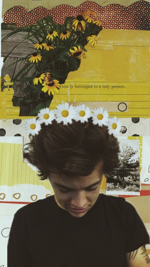 Vintage, Yellow, And Wallpaper Image - Background Phone Of Harry Styles - HD Wallpaper 