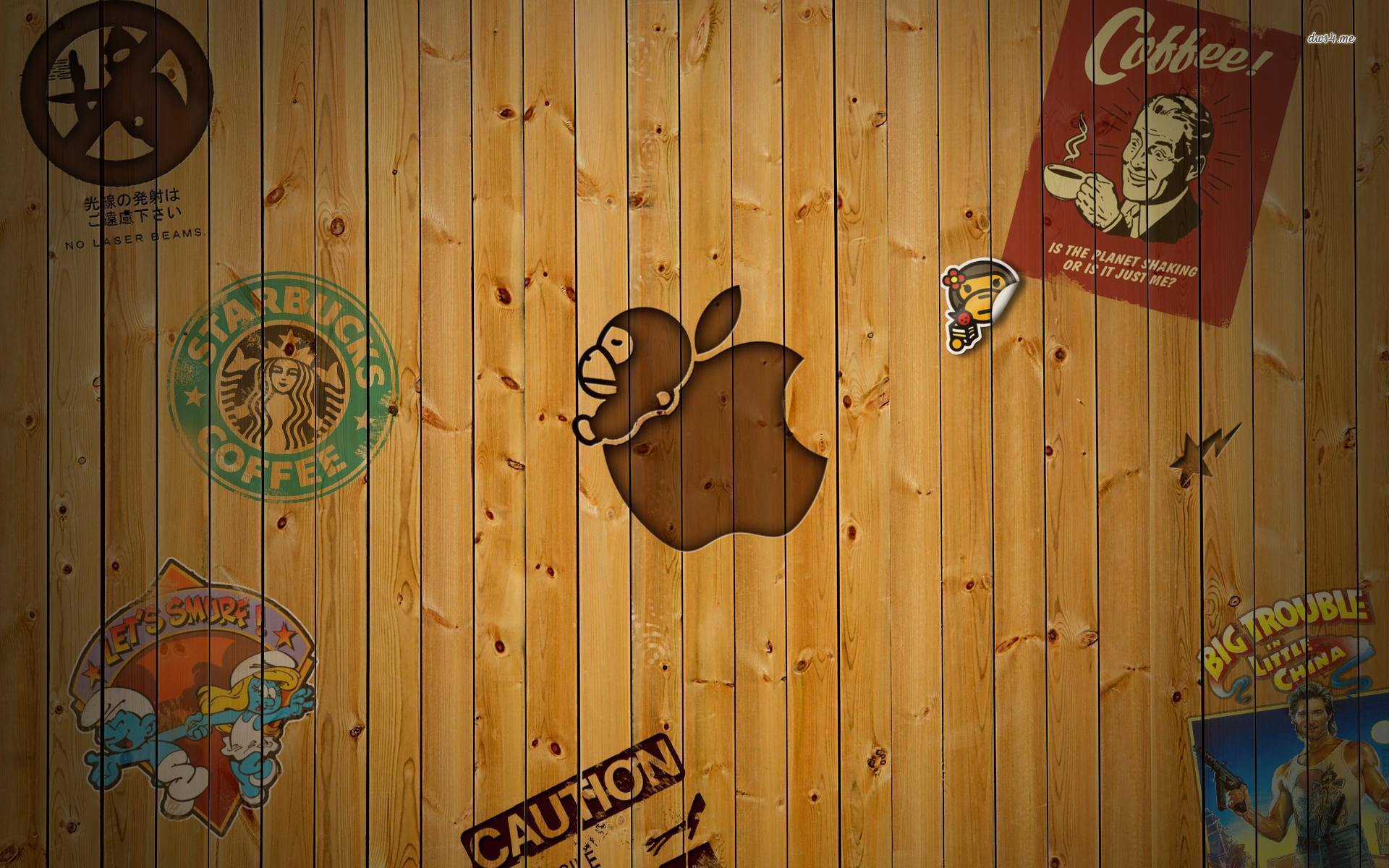 Apple Wood Wallpaper Hd - HD Wallpaper 