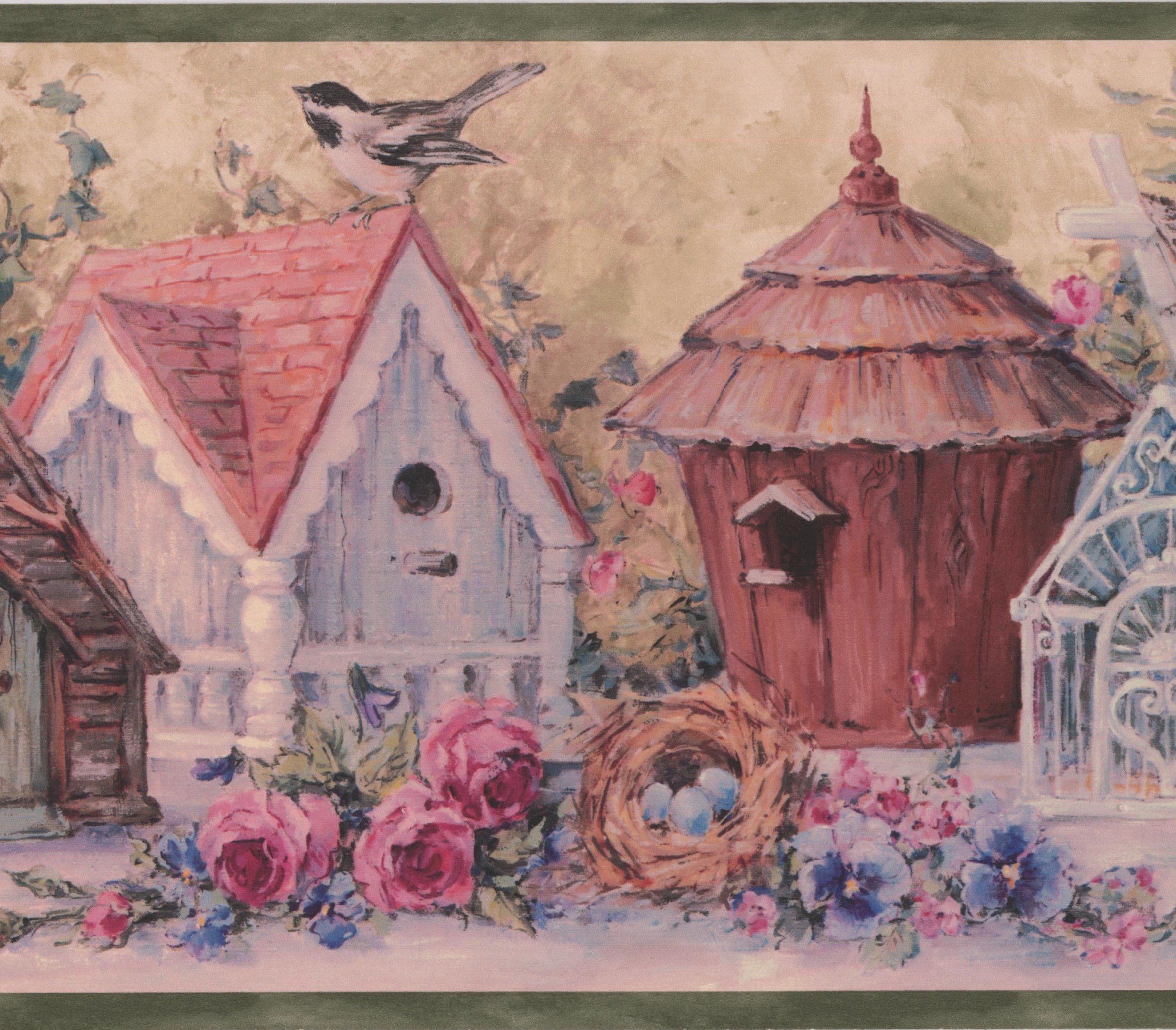 Vintage Wallpaper Flowers - HD Wallpaper 