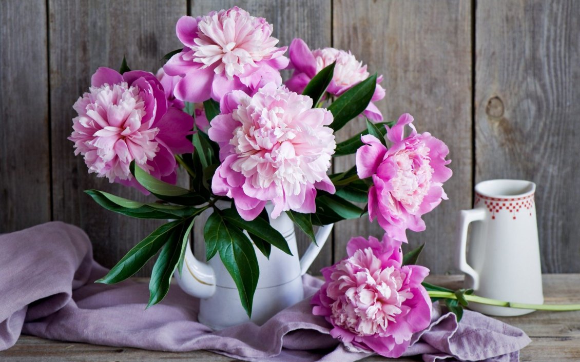Download Wallpaper Wonderful Pink Flowers - High Resolution Peonies Flowers - HD Wallpaper 