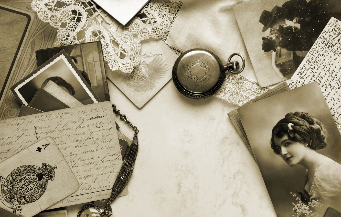 Photo Wallpaper Retro, Background, Watch, Map, Sepia, - Family Treasures - HD Wallpaper 