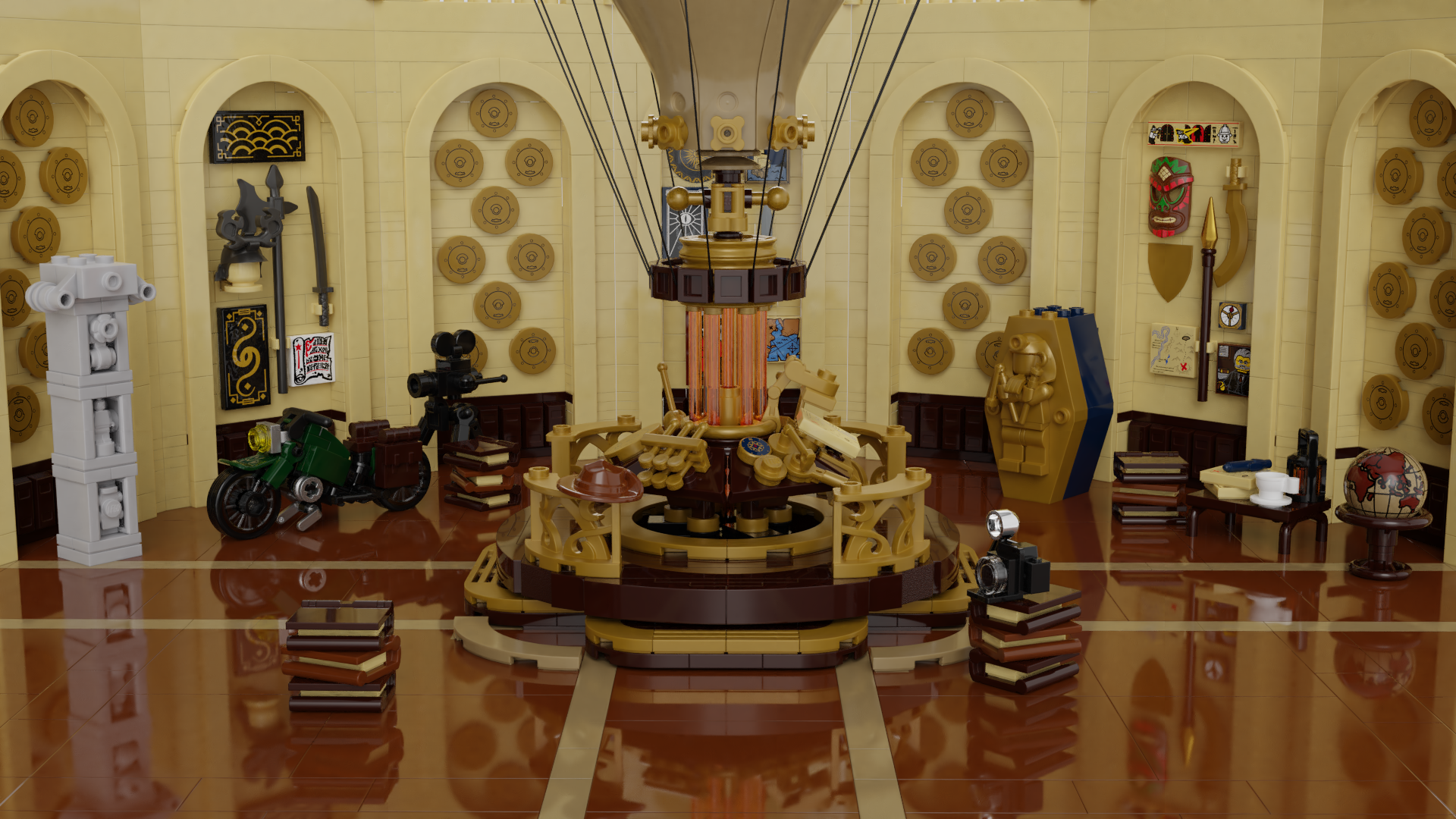 The Adventurer S Console Room - Custom Lego Tardis Interior - HD Wallpaper 