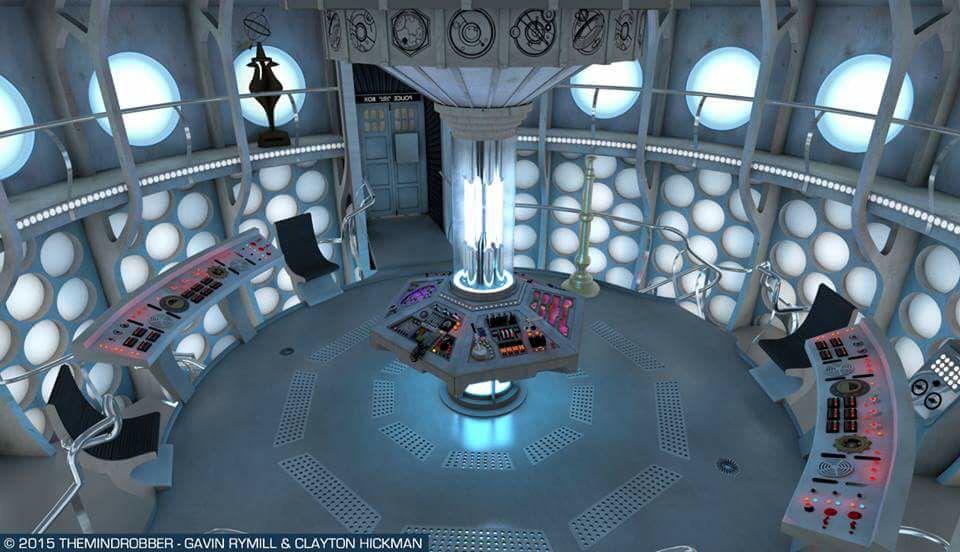 12th Doctor Tardis Interior Blue - HD Wallpaper 