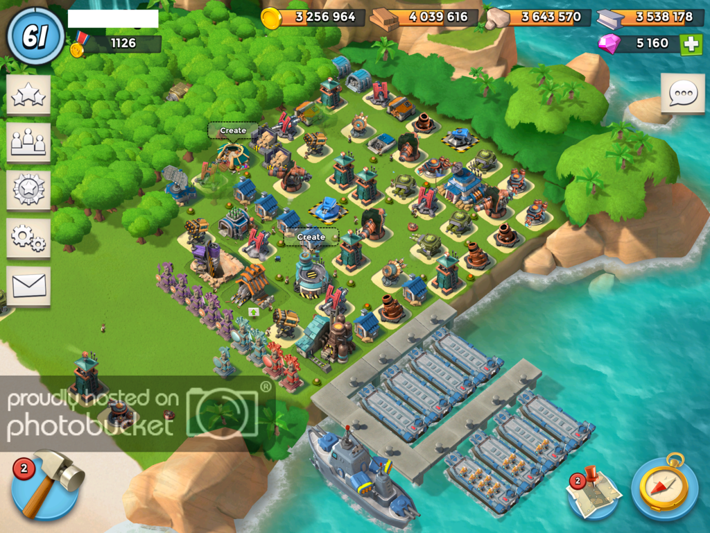 Boom Beach Level 19 Hq Layout - HD Wallpaper 