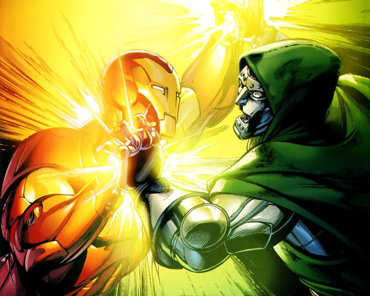 Art Dr Doom Vs Iron Man - HD Wallpaper 