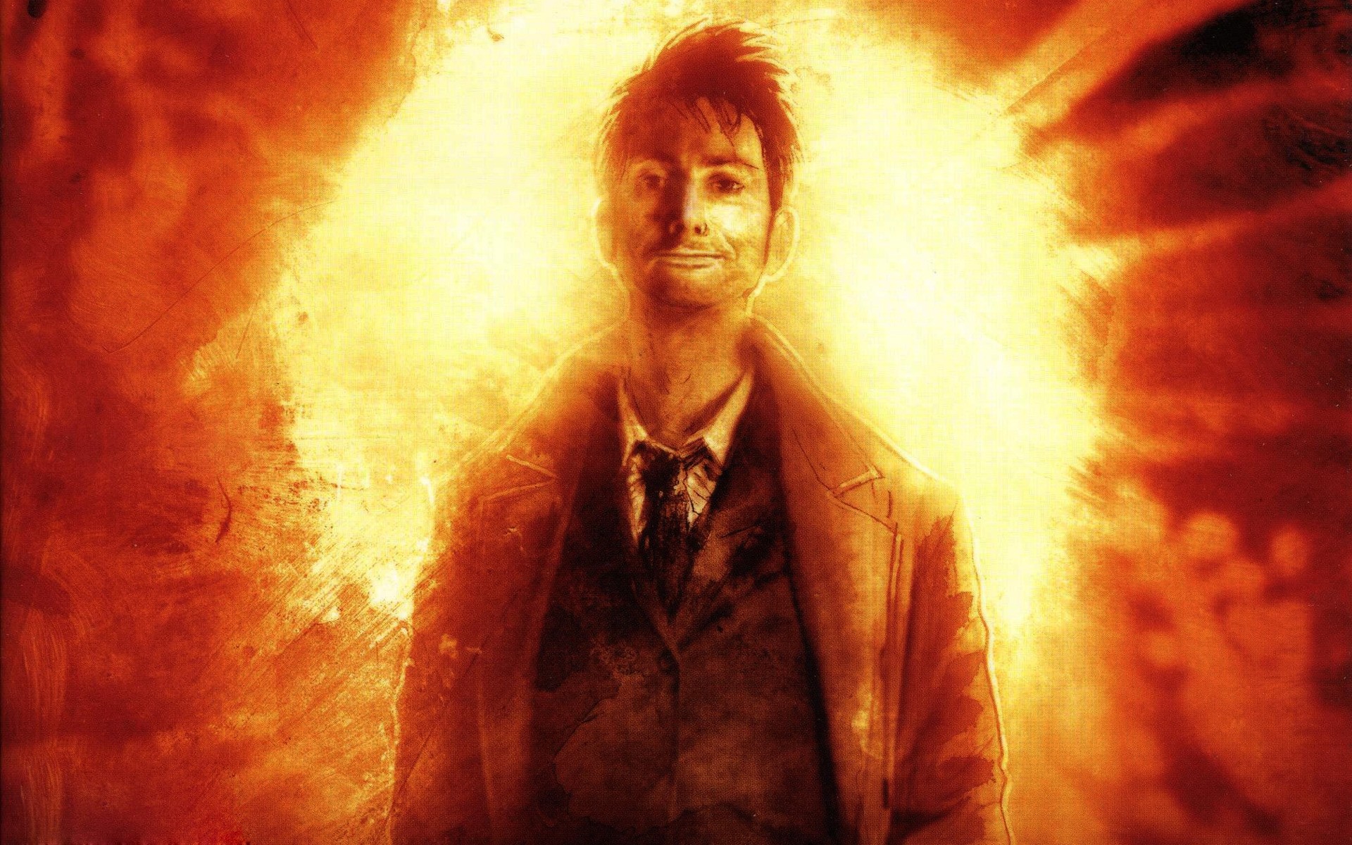 Tv Series Wear One Smoke Portrait Flame Adult Man Music - Doctor Who Tenth Archives - HD Wallpaper 