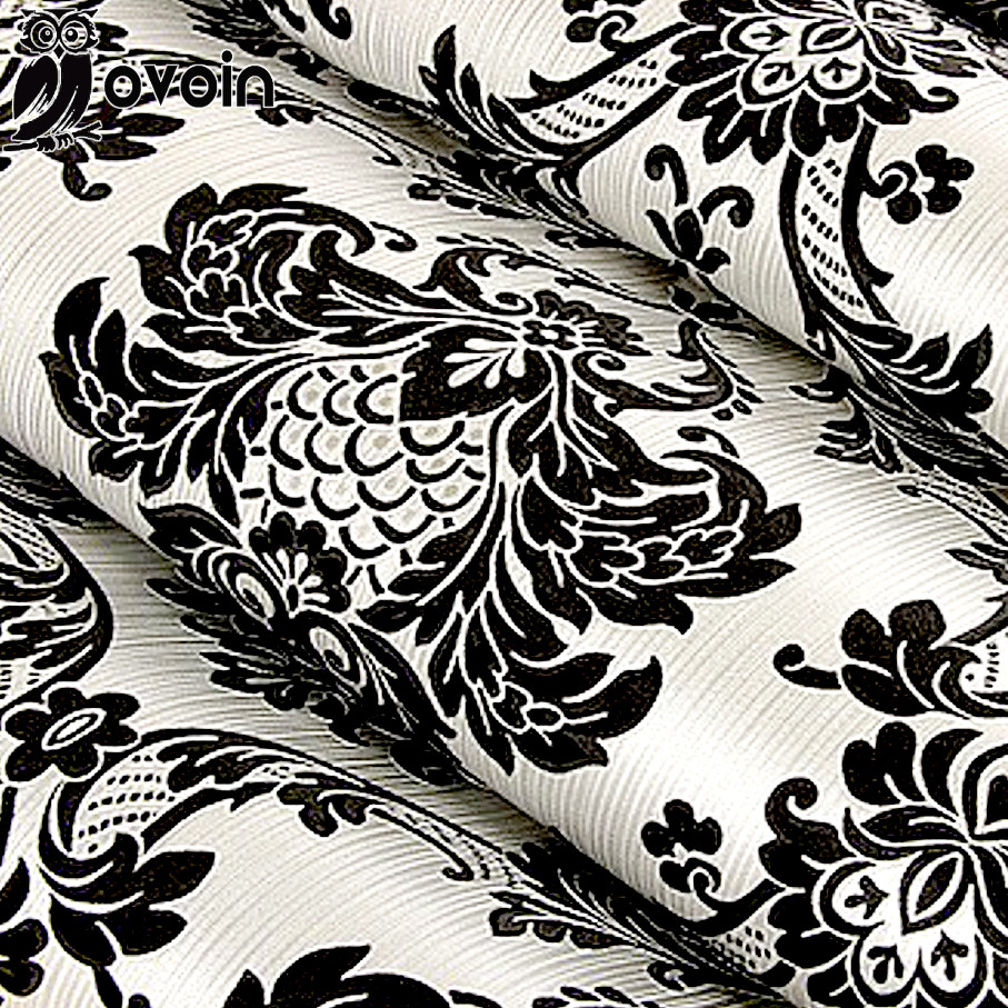 Floral Wallcovering Pvc Wallpaper Black Silver Damascus - Carta Da Parati Nero E Argento - HD Wallpaper 