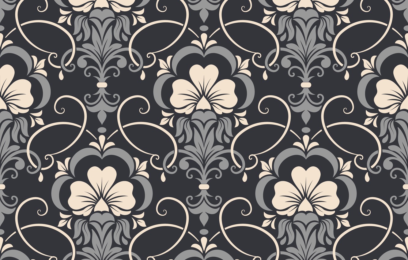 Photo Wallpaper Flowers, Background, Pattern, Vector, - Pattern - HD Wallpaper 