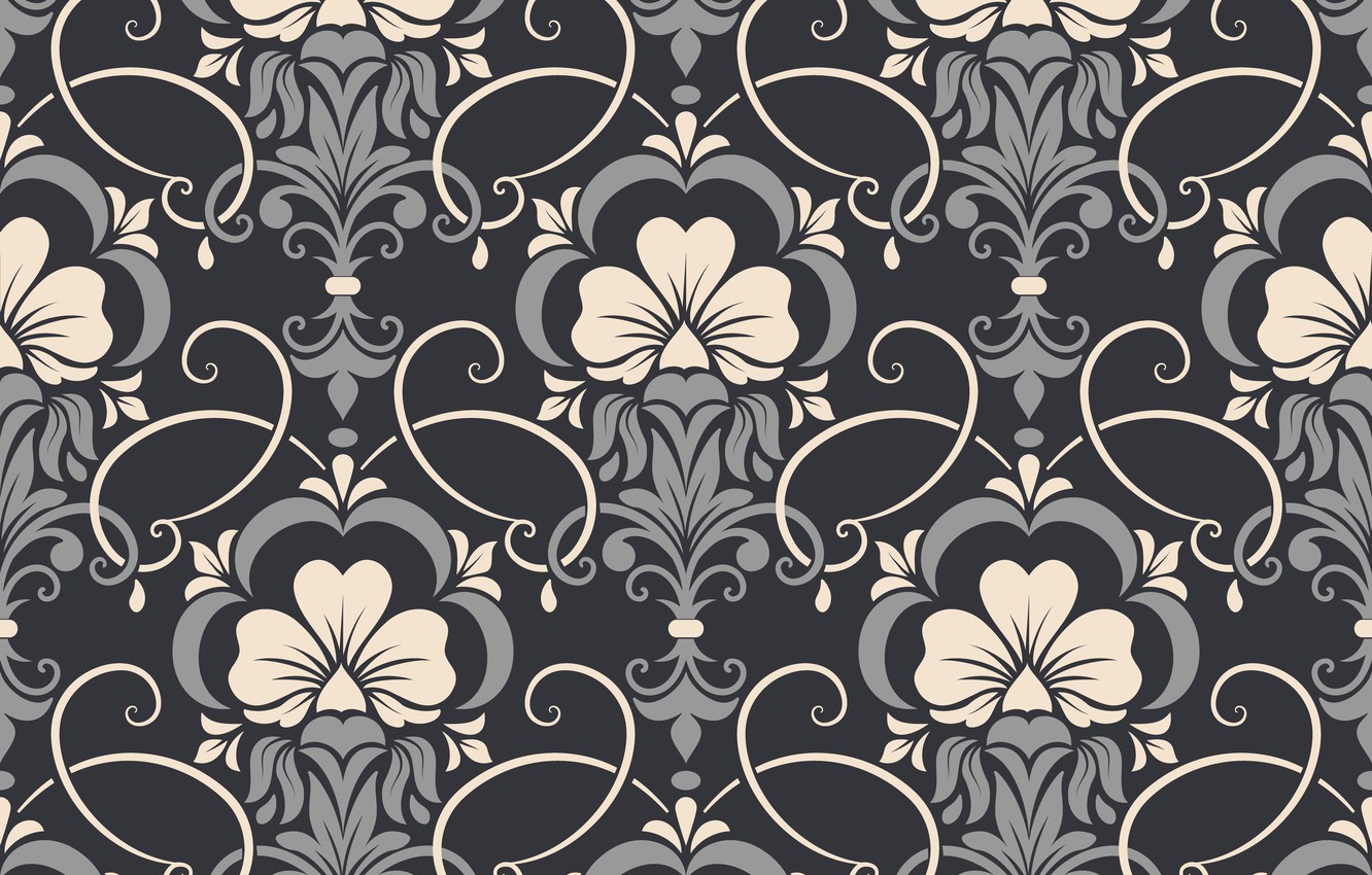 Photo Wallpaper Flowers, Background, Pattern, Vector, - Pattern - HD Wallpaper 