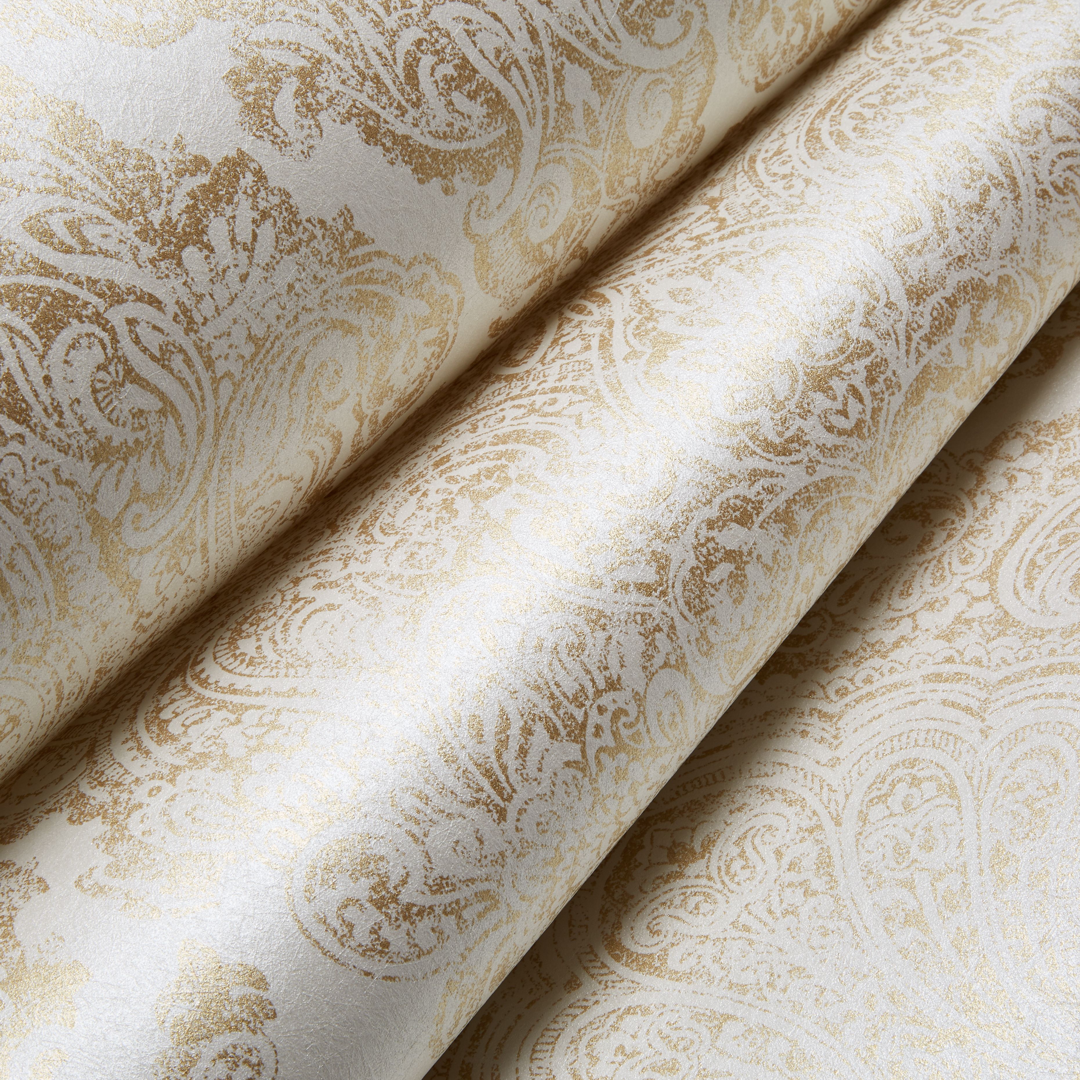 White & Pale Gold - HD Wallpaper 