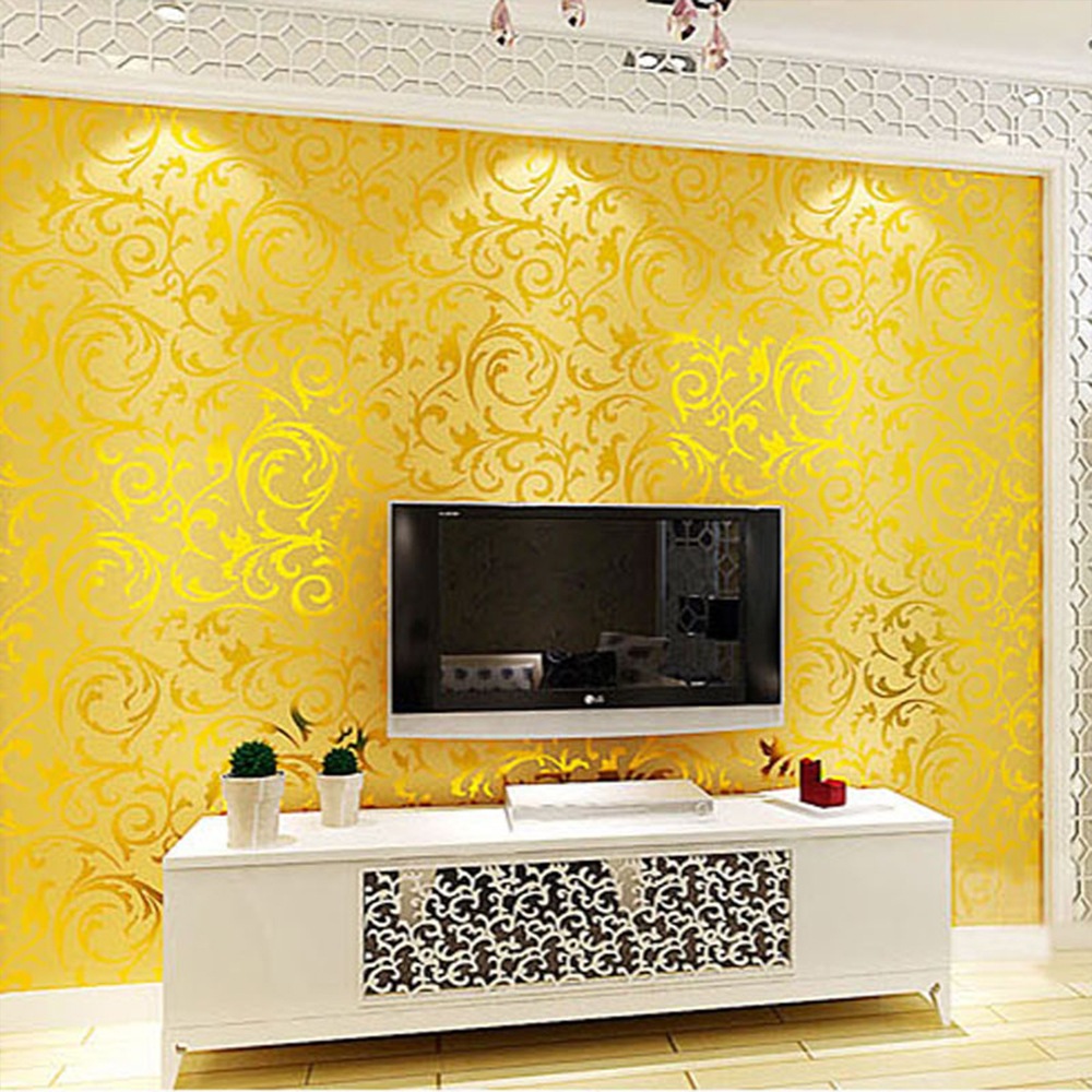 วอลเปเปอร์ ติด ผนัง สี ทอง - HD Wallpaper 