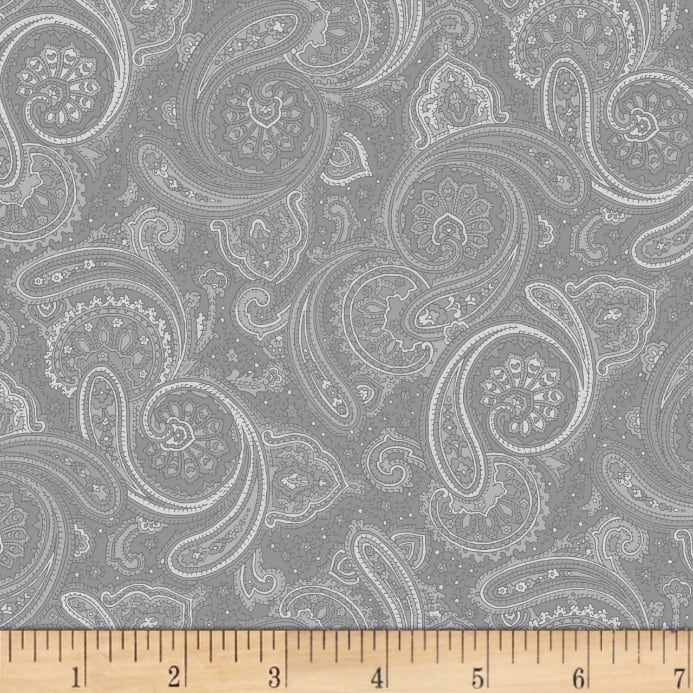 Stoffabric Denmark Emily Roses Paisley Pattern Grey - Wallpaper - HD Wallpaper 