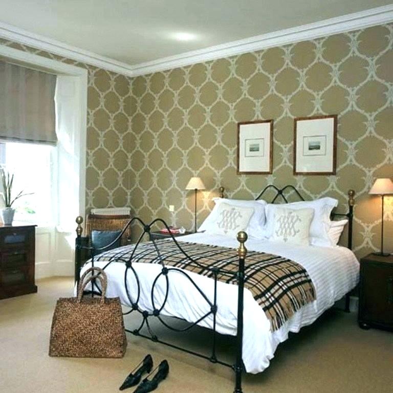 Bedroom Wallpaper Designs Bedroom Wallpaper Accent - Bedroom Wallpaper Decorating Ideas - HD Wallpaper 