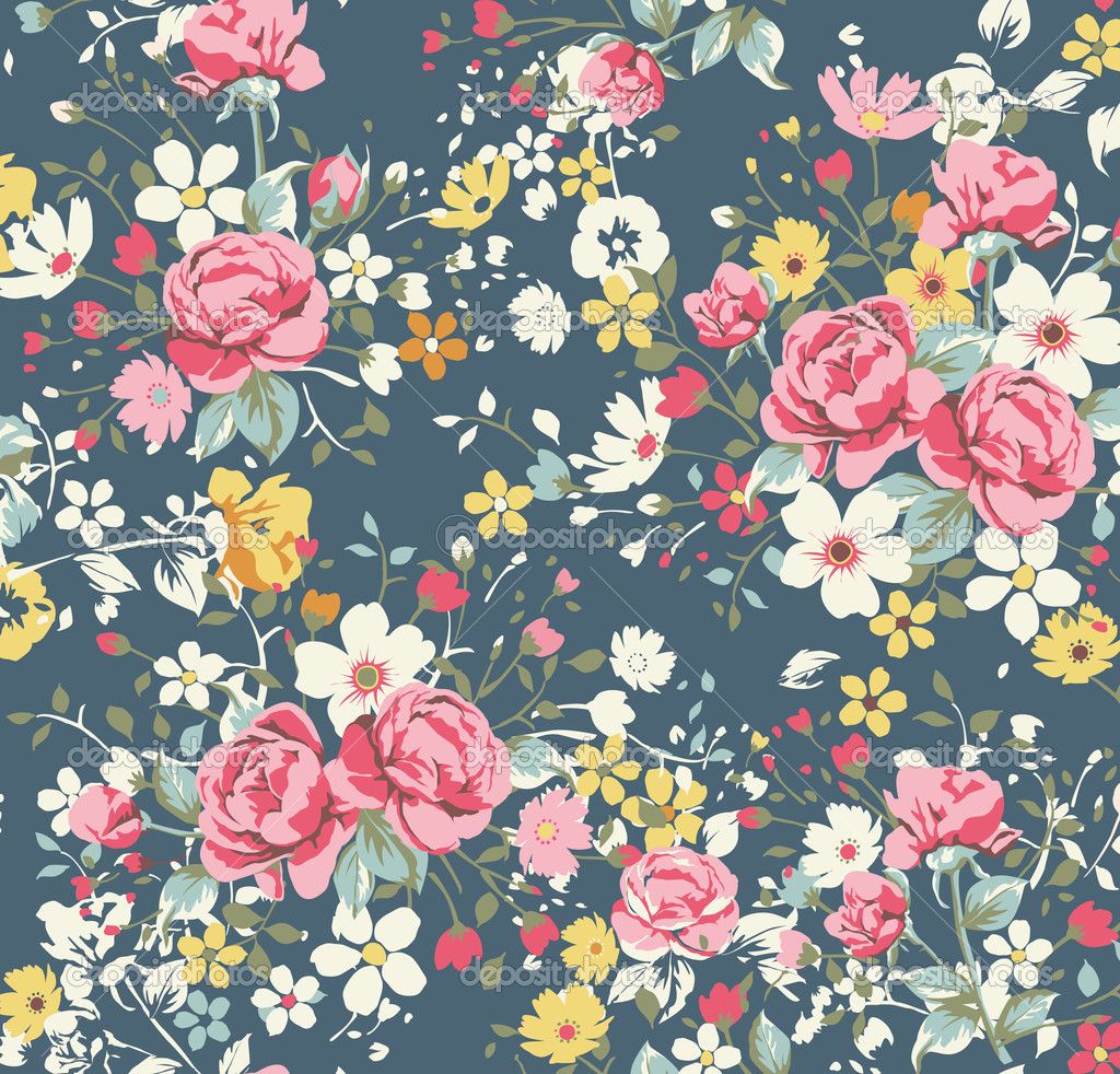 Floral Print Wallpaper Floral Wallpapers Iphone Wallpapers - HD Wallpaper 