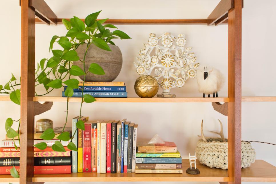Plants On Top Of Bookshelf - HD Wallpaper 