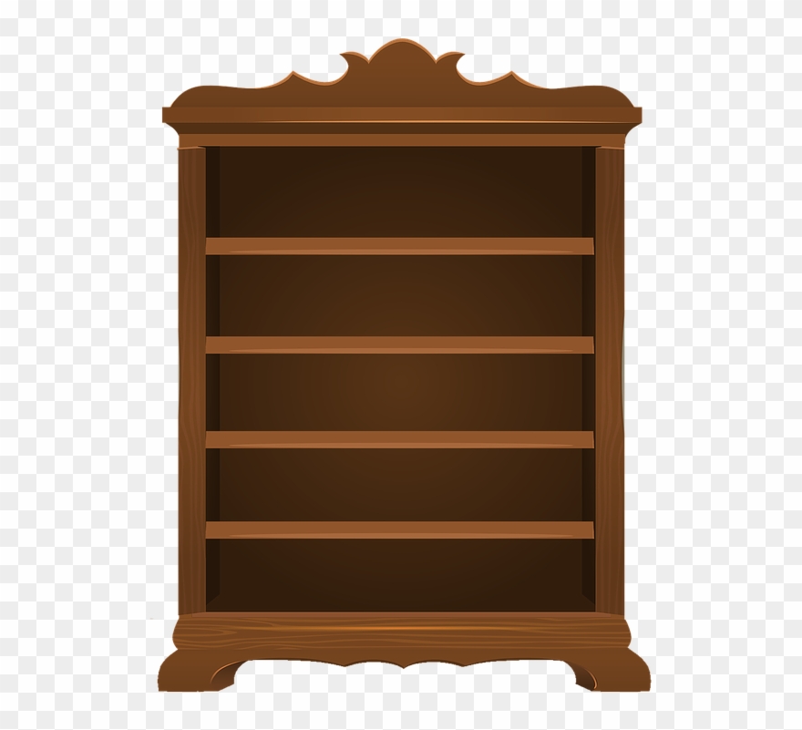 Bookcase Cliparts Buy Clip - Empty Bookshelf Clipart Transparent - HD Wallpaper 