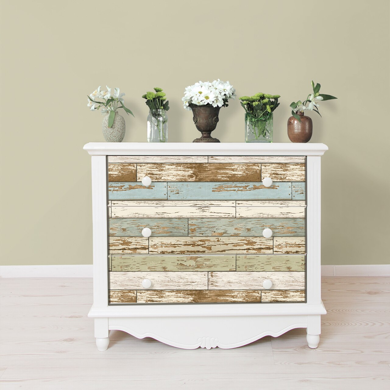 Dresser With Wall Paper On Drawers - HD Wallpaper 