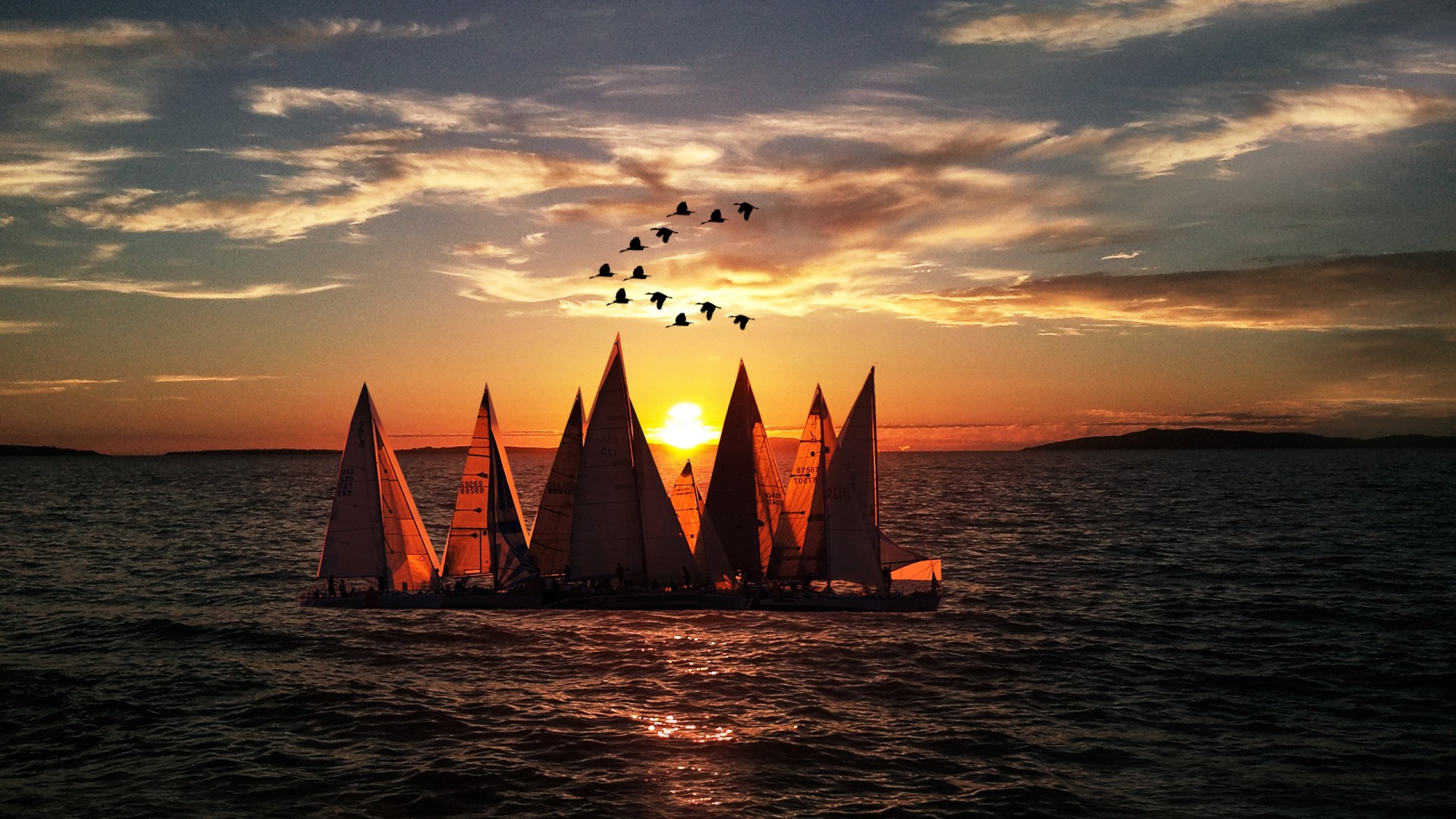 Battery Park New York Sunset - HD Wallpaper 